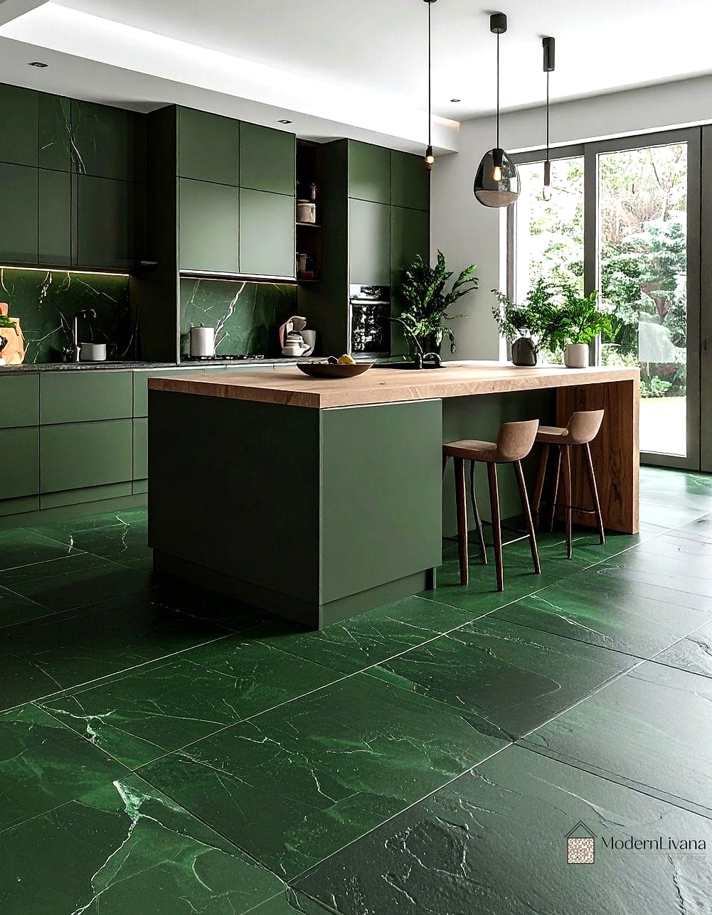 29 Green Tile Ideas That Look Expensive But Aren't 19 Deep Green Tile Kitchen Backsplash with White Cabinets