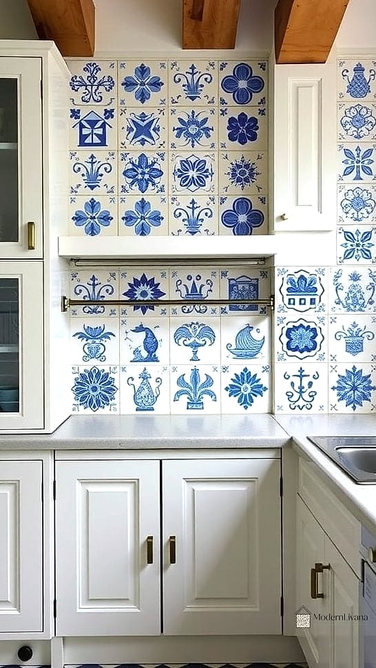 Delft-Style Blue and White Tile