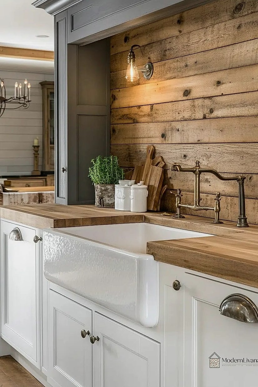 Distressed Wood Planks with Visible Nail Holes