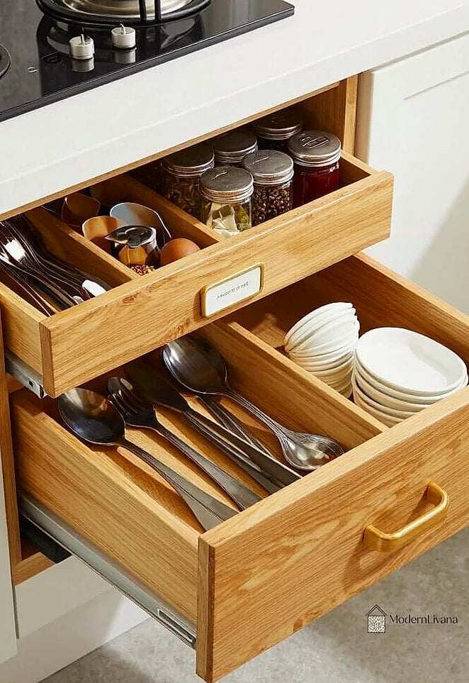 28 Galley Kitchen Ideas Worth Bookmarking Before You Renovate 13 Drawer-Based Lower Cabinets