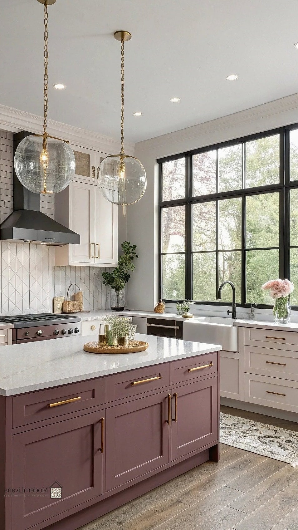 29 Purple Kitchen Ideas That Are Stylish and Practical 7 Dusty Mauve Cabinets for a Softer Look