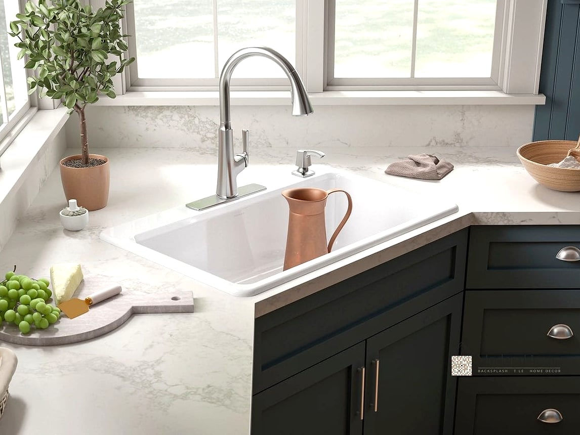 23 Kitchen Sink Ideas to Inspire Your Next Renovation 20 Enameled Cast Iron Sink