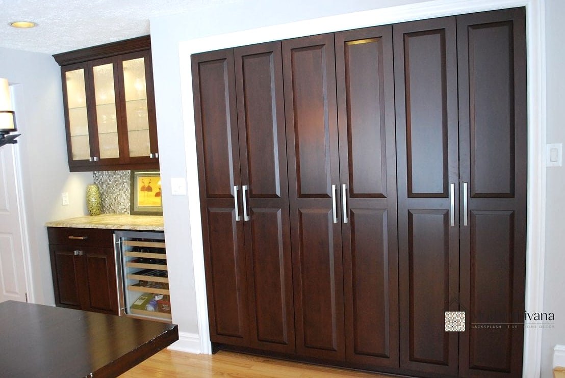 26 Espresso Kitchen Ideas You Haven't Seen Before 23 Espresso Pantry Cabinet with Pull-Out Drawers
