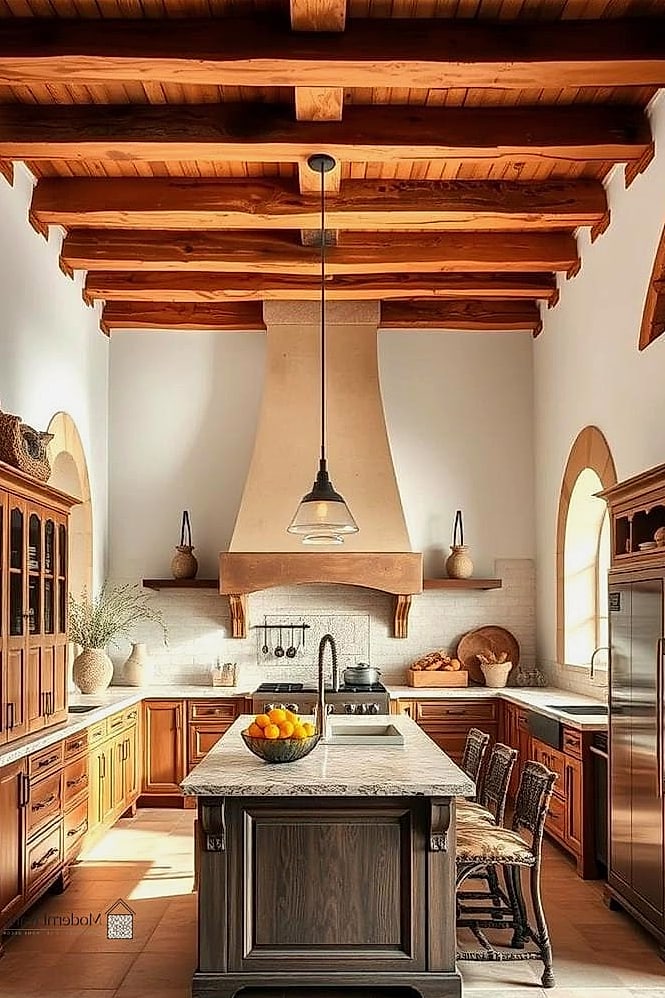 Exposed Wood Ceiling Beams