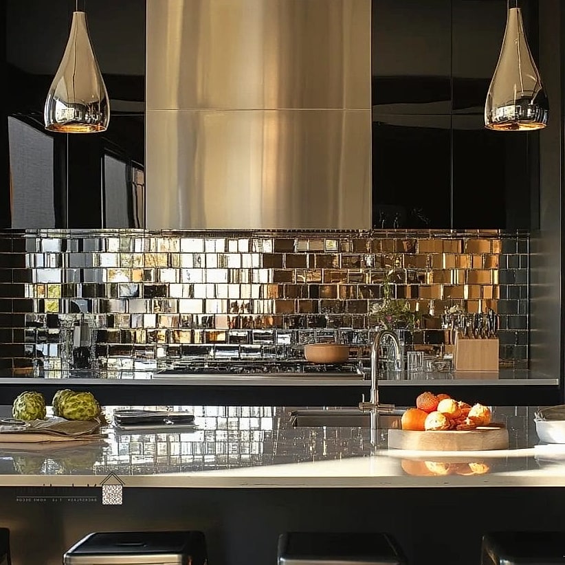 Extended Backsplash Around a Window