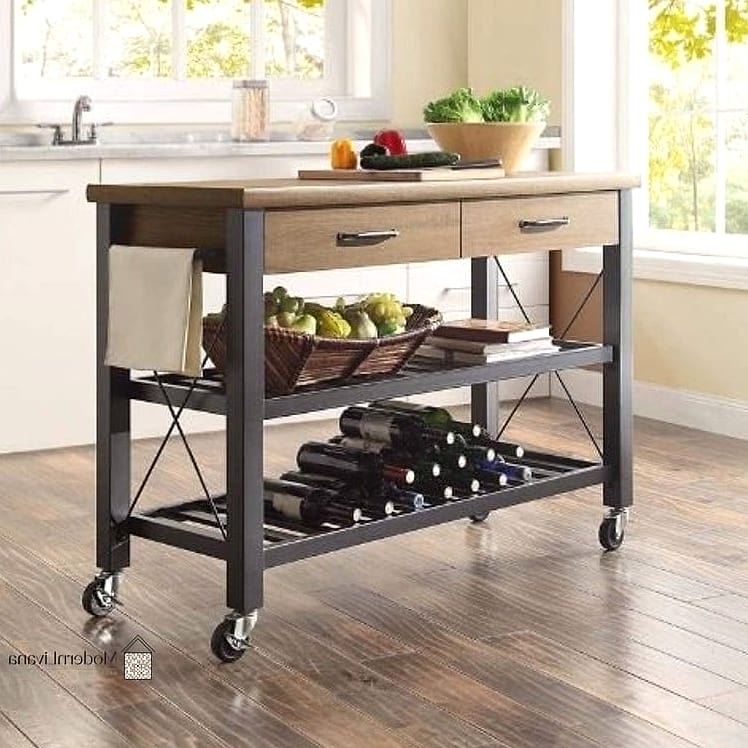 26 Industrial Style Kitchen Ideas From Homes We Absolutely Love 17 Factory-Style Cart Shelving Unit
