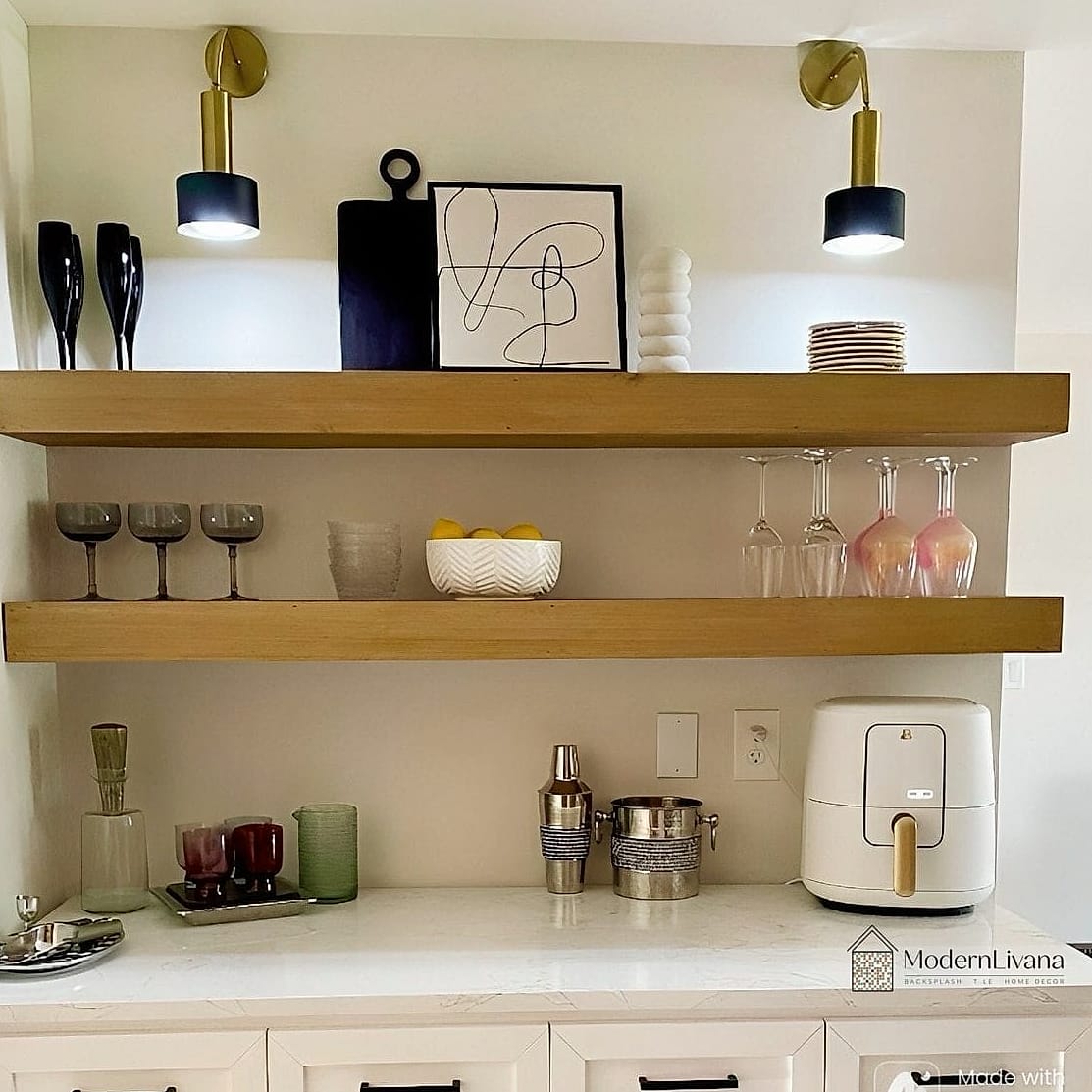 27 Kitchen Floating Shelves Ideas Creative Open Ideas Worth Stealing From Interior Designers 19 Floating Shelves for Small Kitchen Appliances