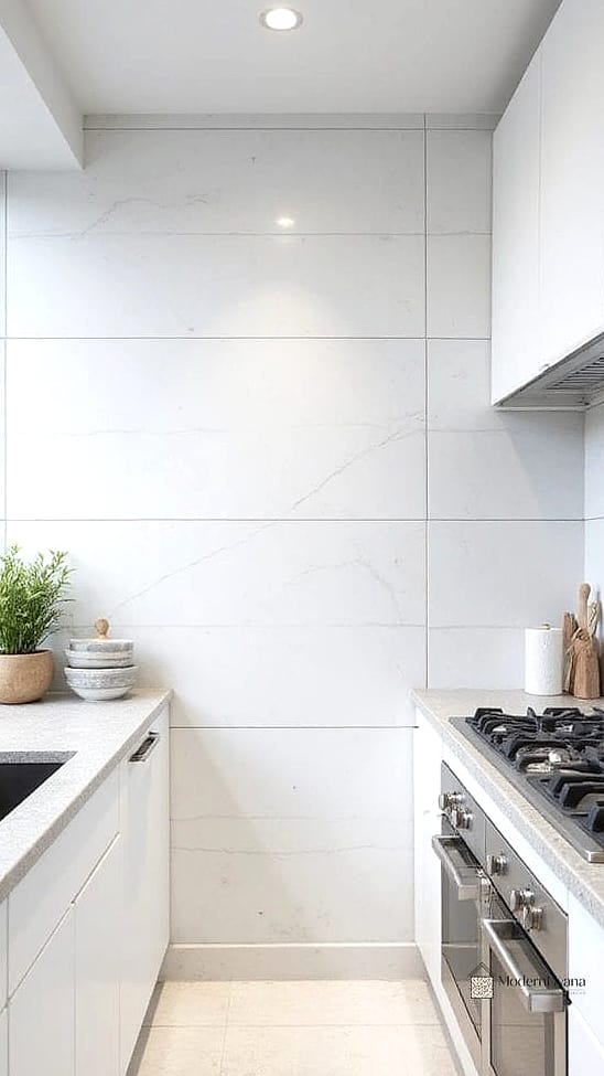 24 White Backsplash Ideas That Work in Any Size Home 25 Floor-to-Ceiling White Tile