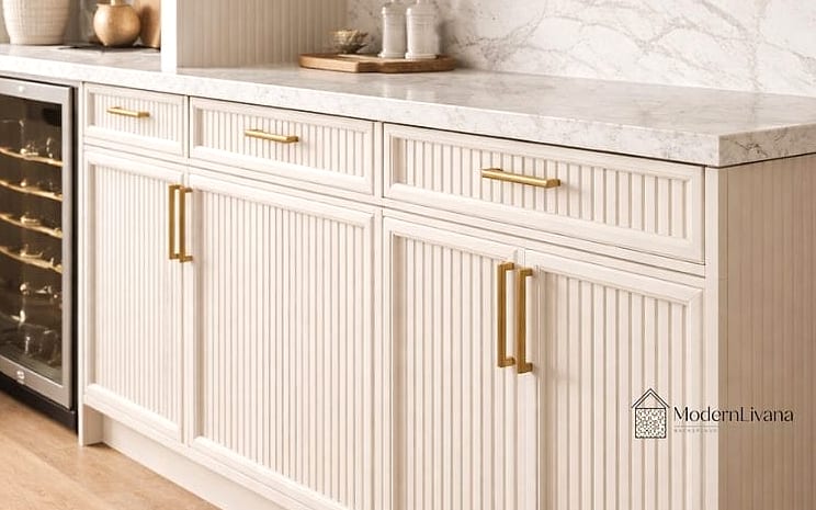 Fluted White Cabinet Doors