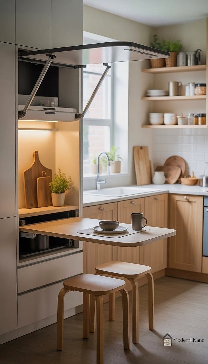 Fold-Down Wall Table