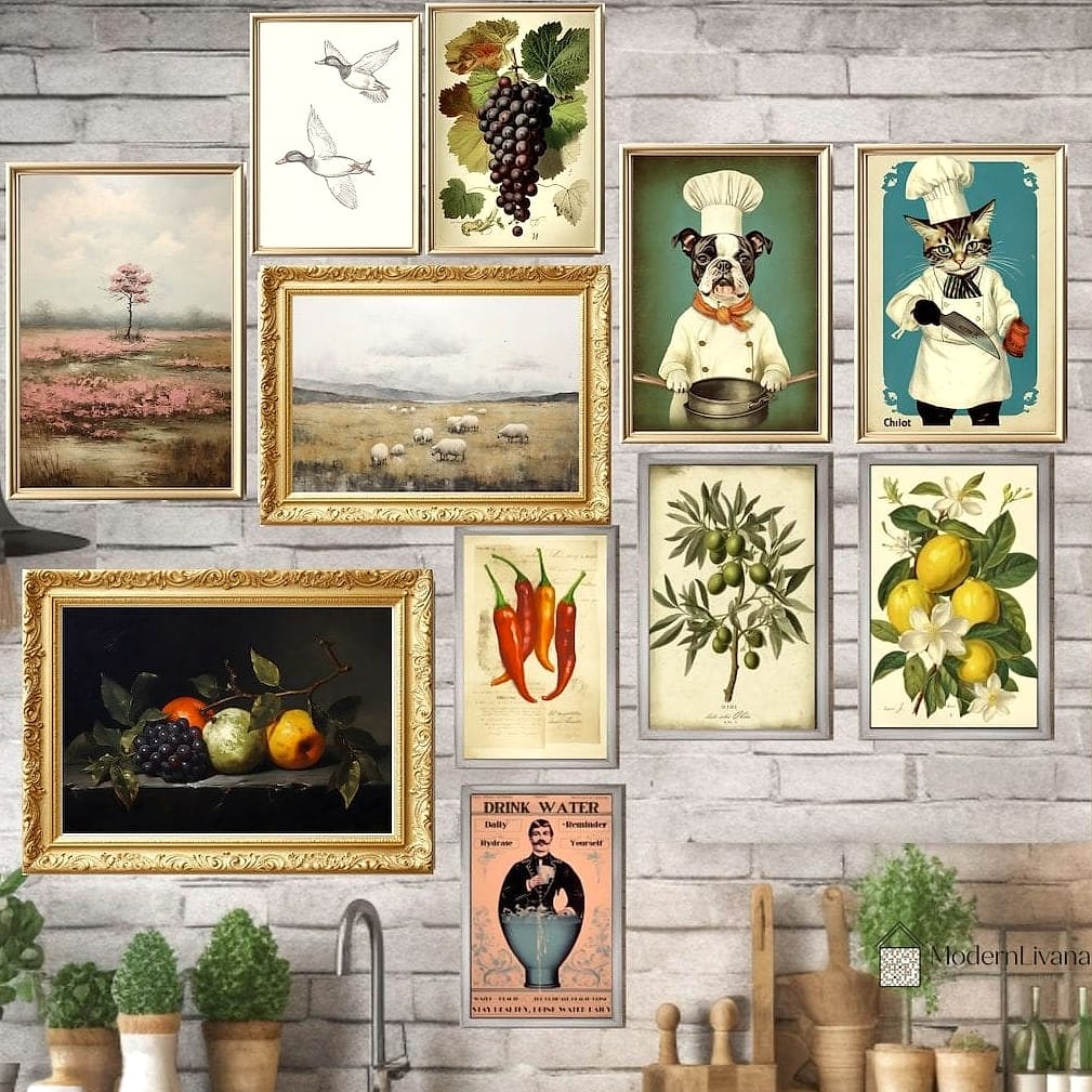 Framed Vintage Advertisements