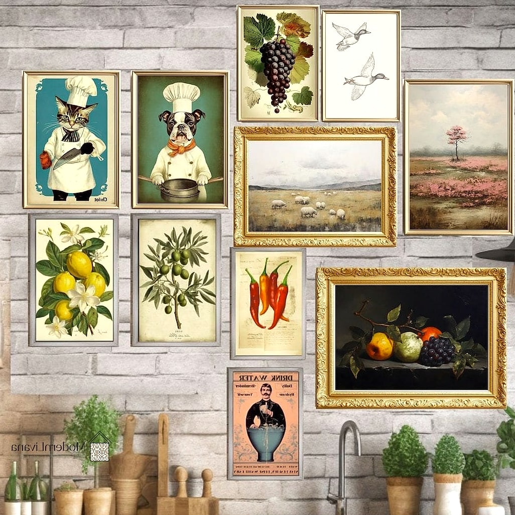 Framed Vintage Fabric Patterns