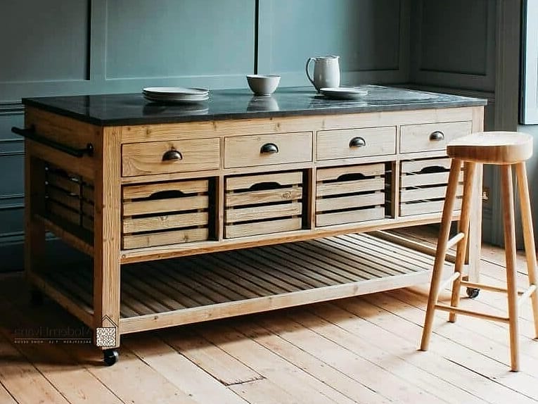 27 Kitchen Island Ideas for Every Home Style and Budget 18 Freestanding Vintage Table as an Island