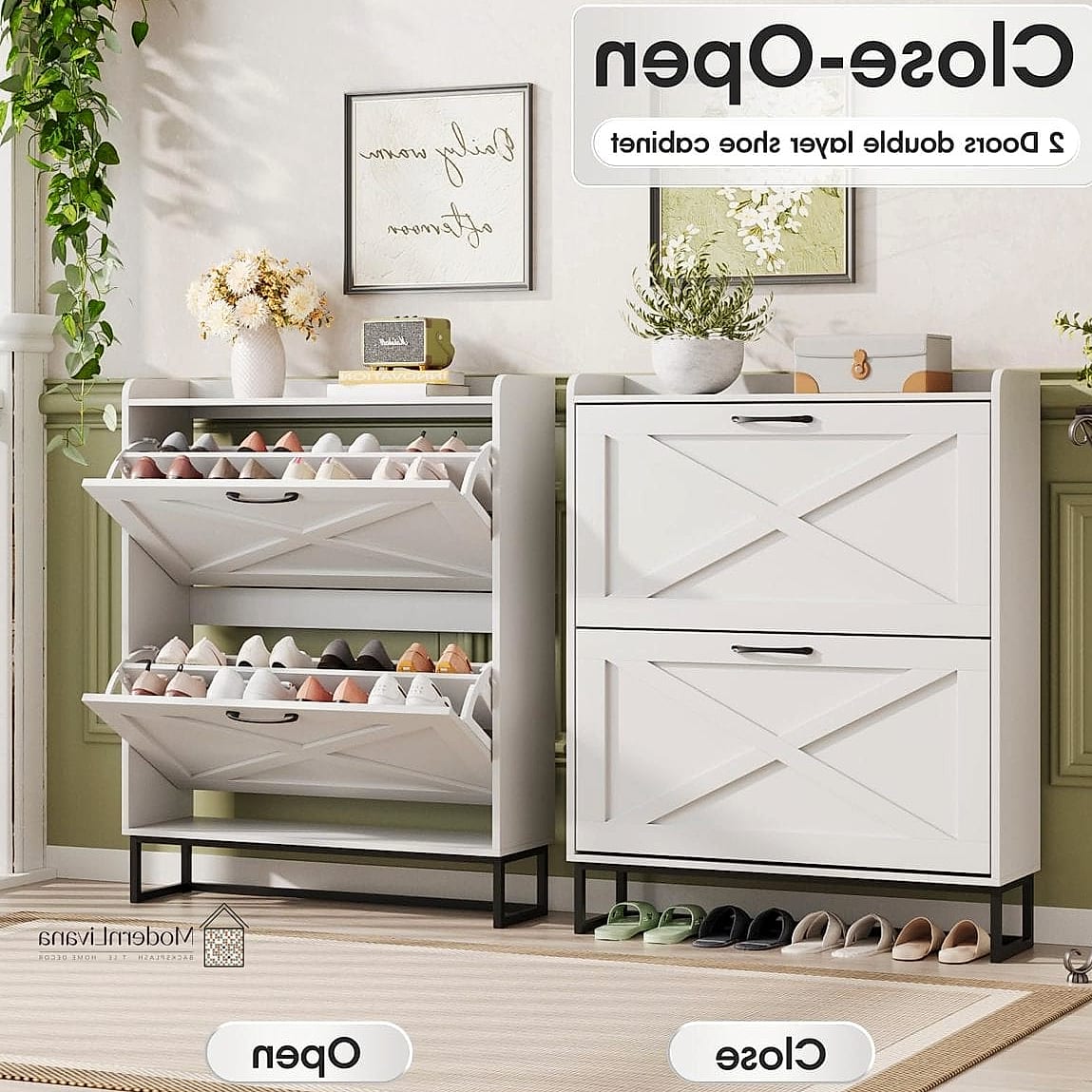 Freestanding White Cabinet on Legs