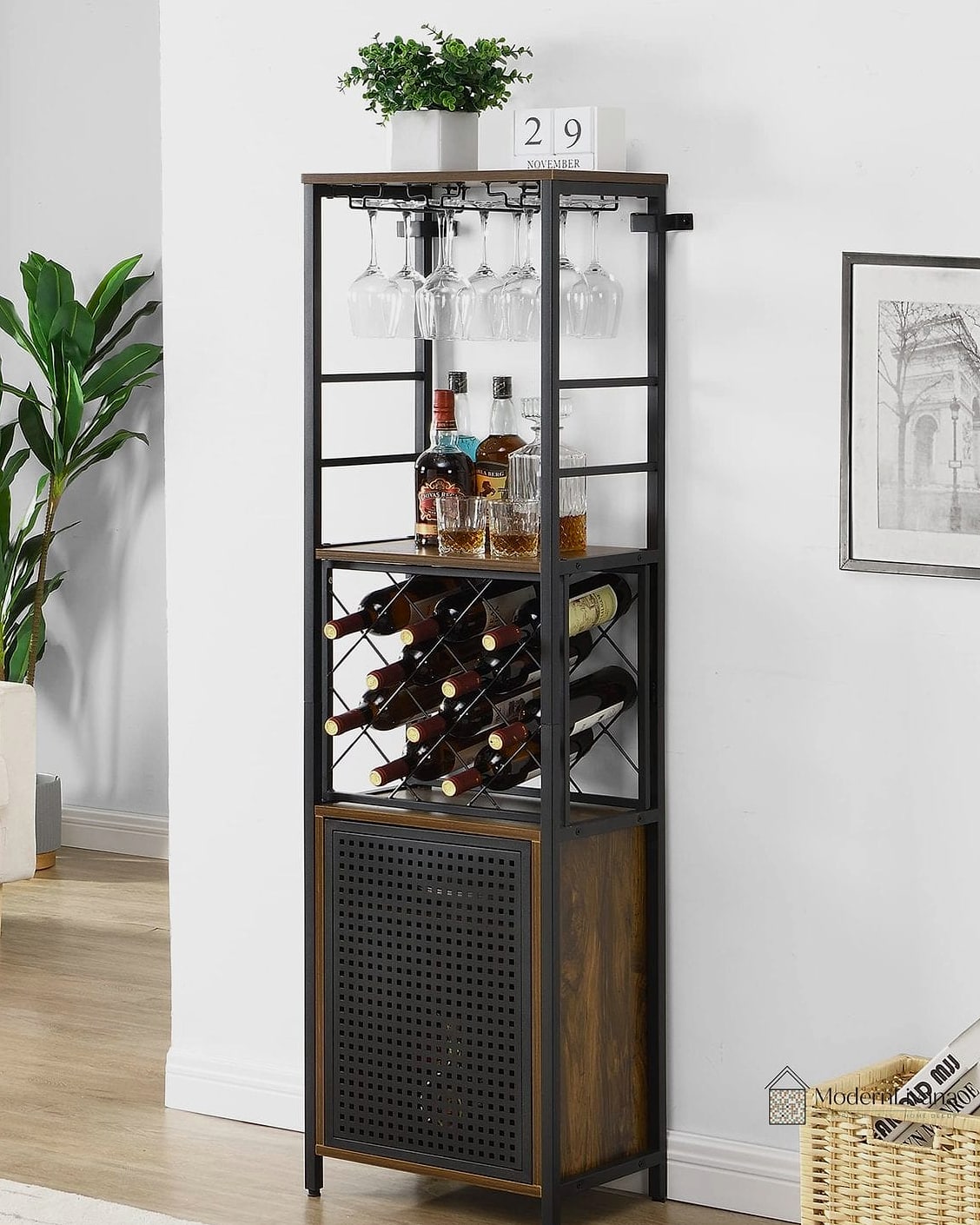 Freestanding Wine Cabinet or Bar Cabinet