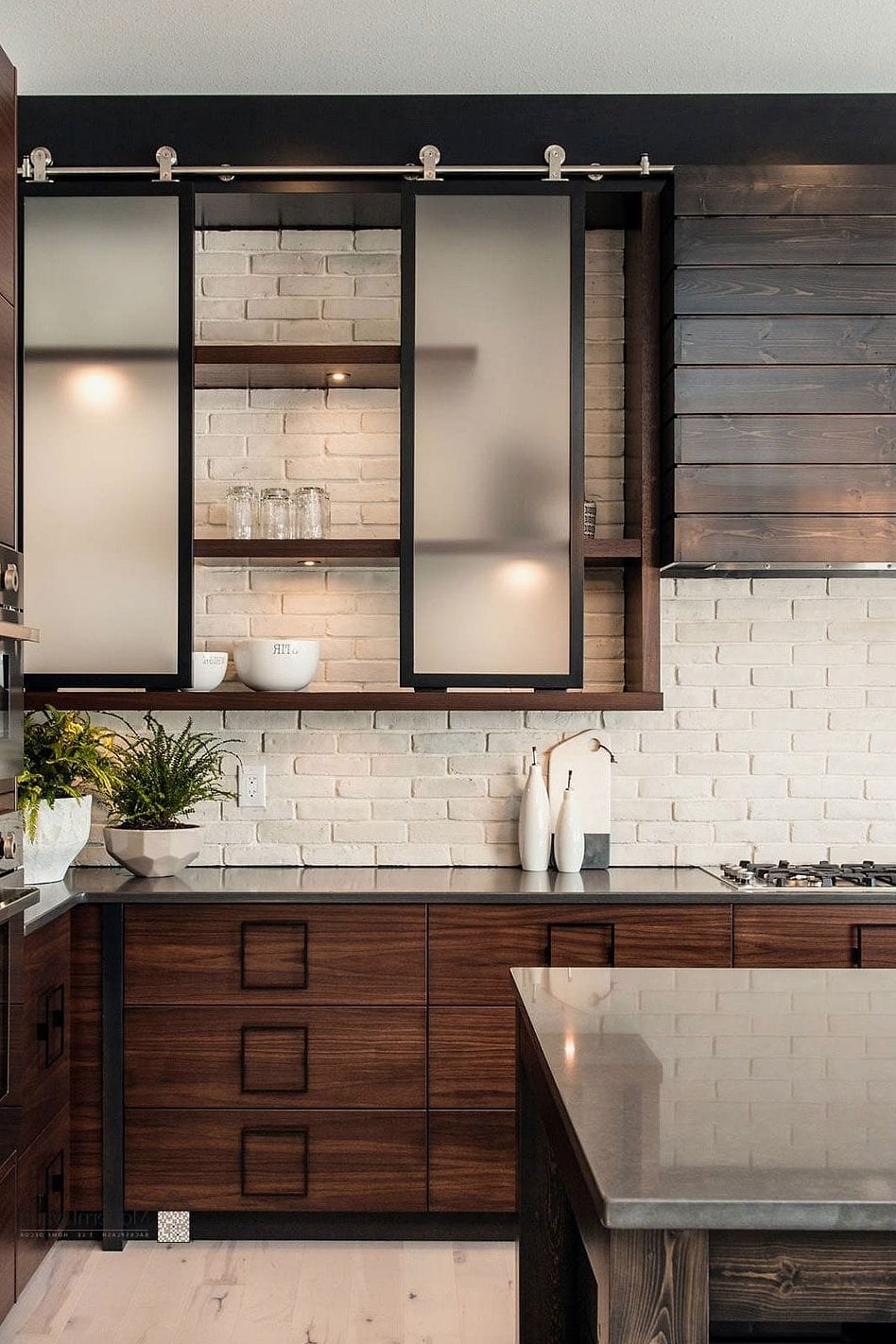 Frosted or Glass-Front Cabinets