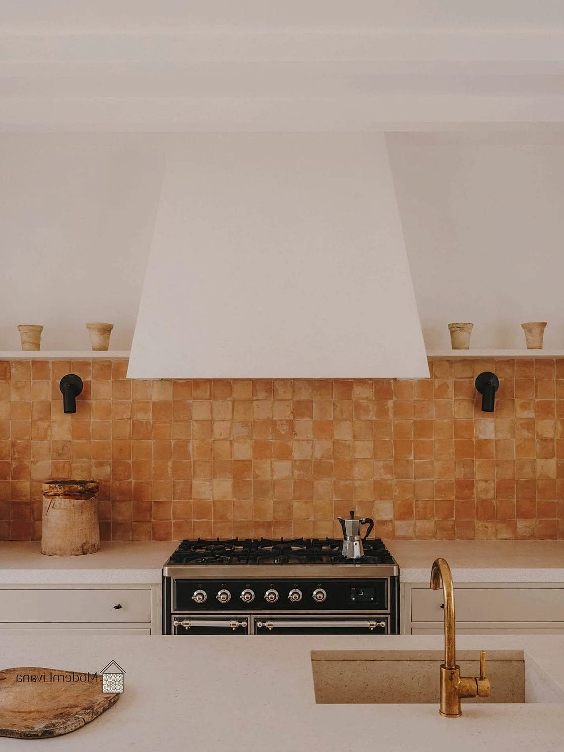 Full-Height Zellige Tile Backsplash