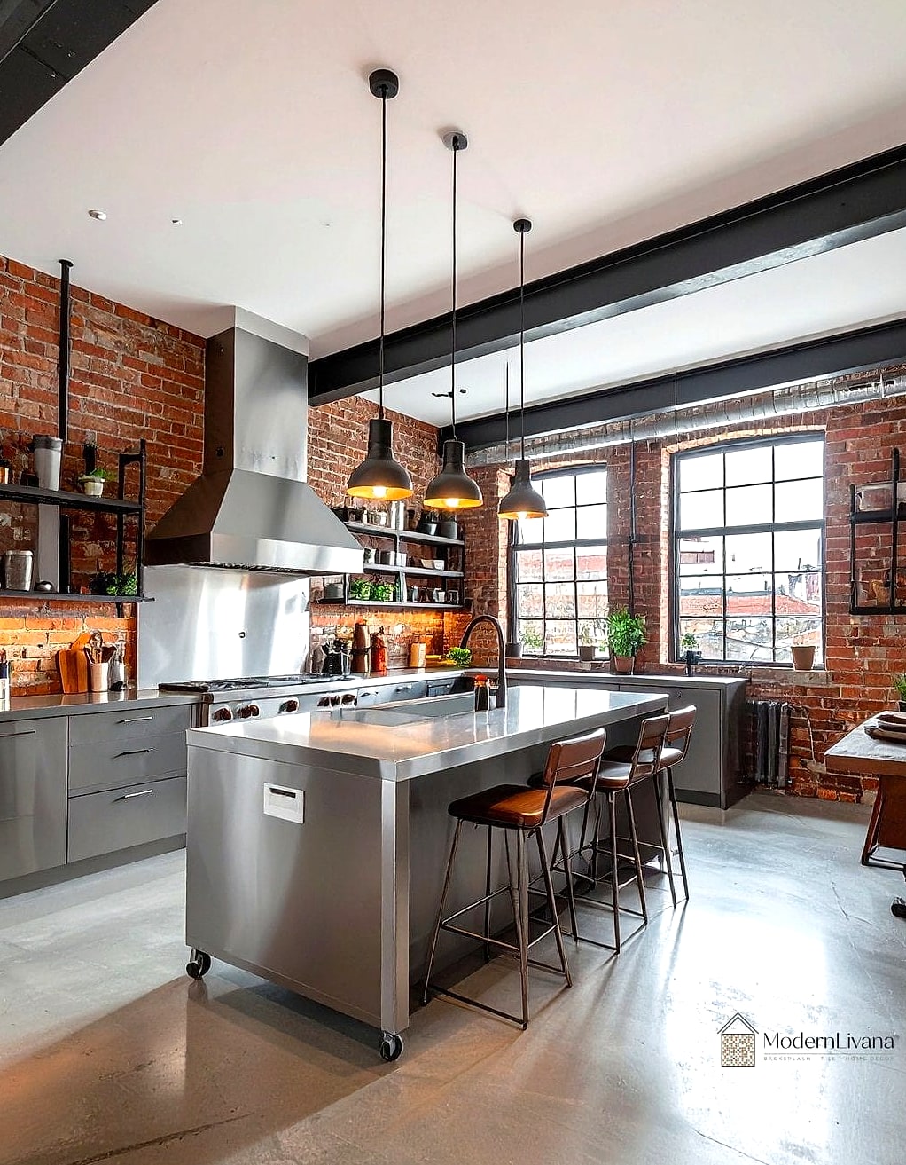 26 Industrial Style Kitchen Ideas From Homes We Absolutely Love 15 Galvanized Metal Backsplash