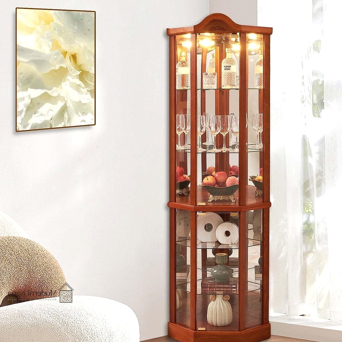 Glass Curio Cabinet or Built-In Display Case