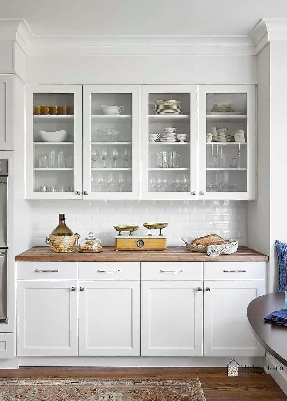 26 White Cabinets Ideas for Every Home Style and Budget 11 Glass-Front White Cabinets
