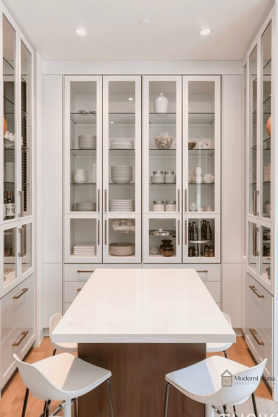 Glass-Front Pantry Doors