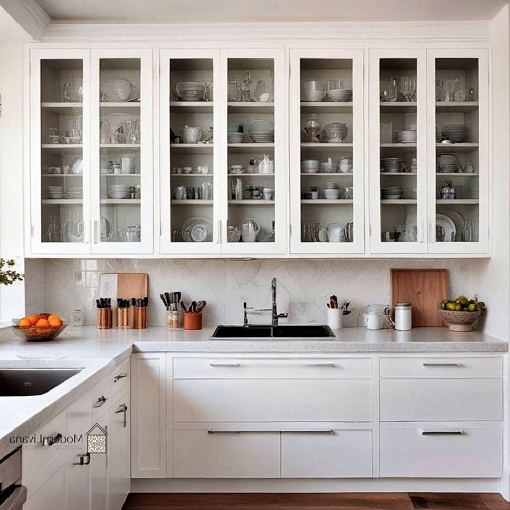 Glass-Front Upper Cabinets