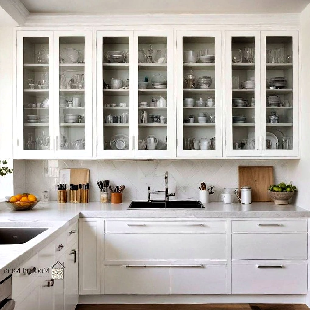 Glass-Front Upper Cabinets