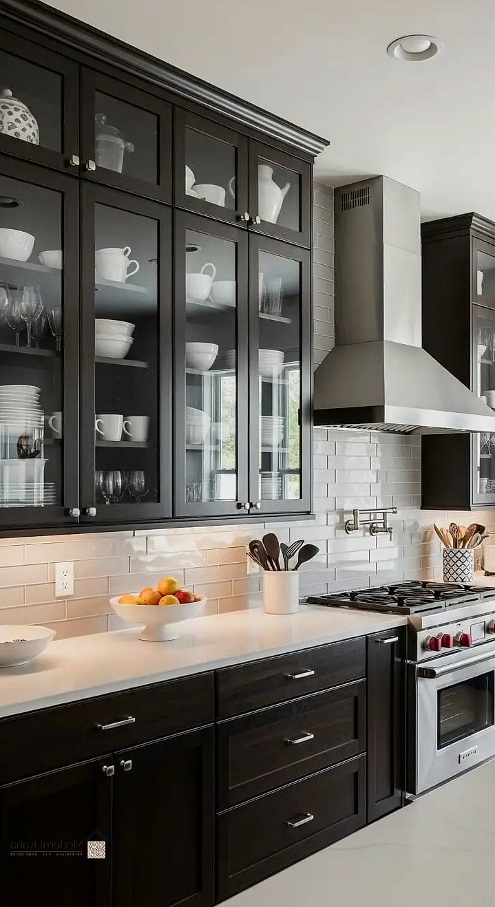 29 Kitchen Cabinet Ideas for Every Home Style and Budget 6 Glass-Front Upper Cabinets