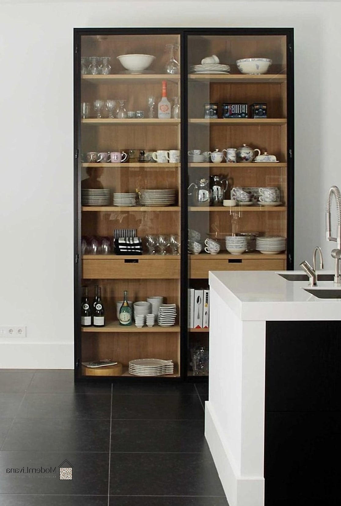Glass-Front Upper Cabinets