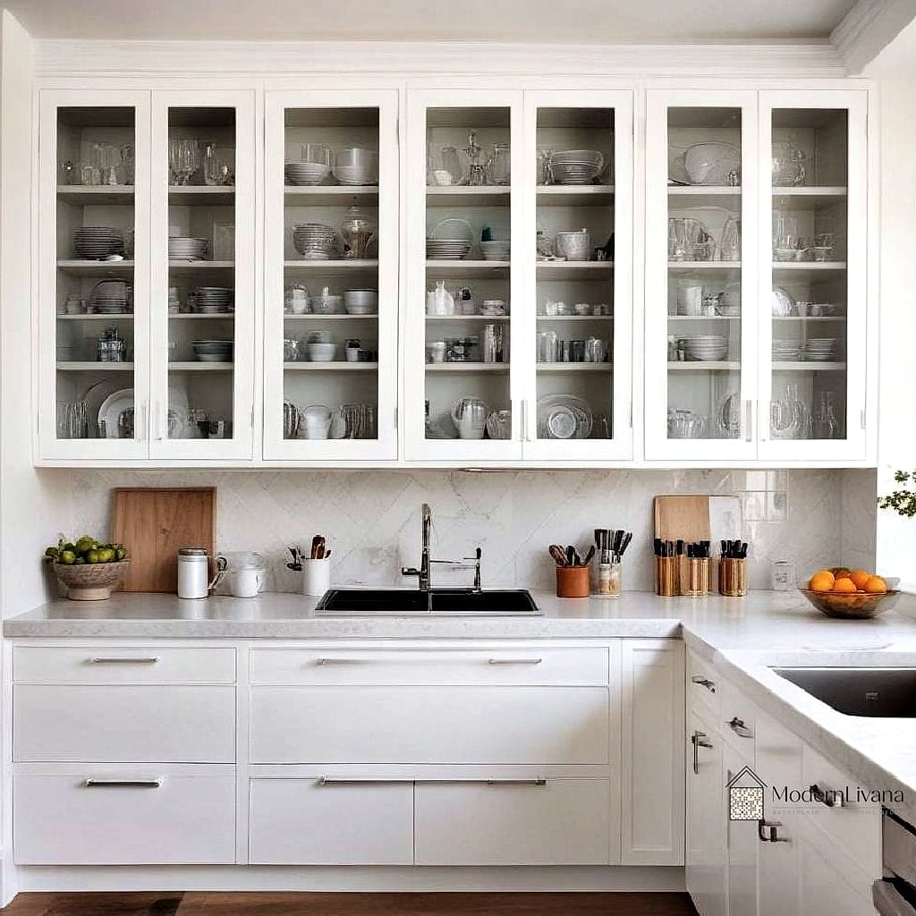 Glass-Front Upper Cabinets