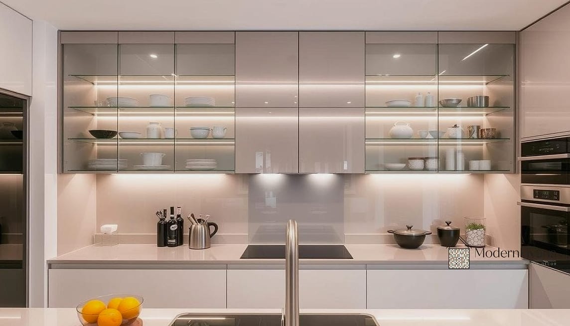 Glass Shower-Style Cabinet Doors