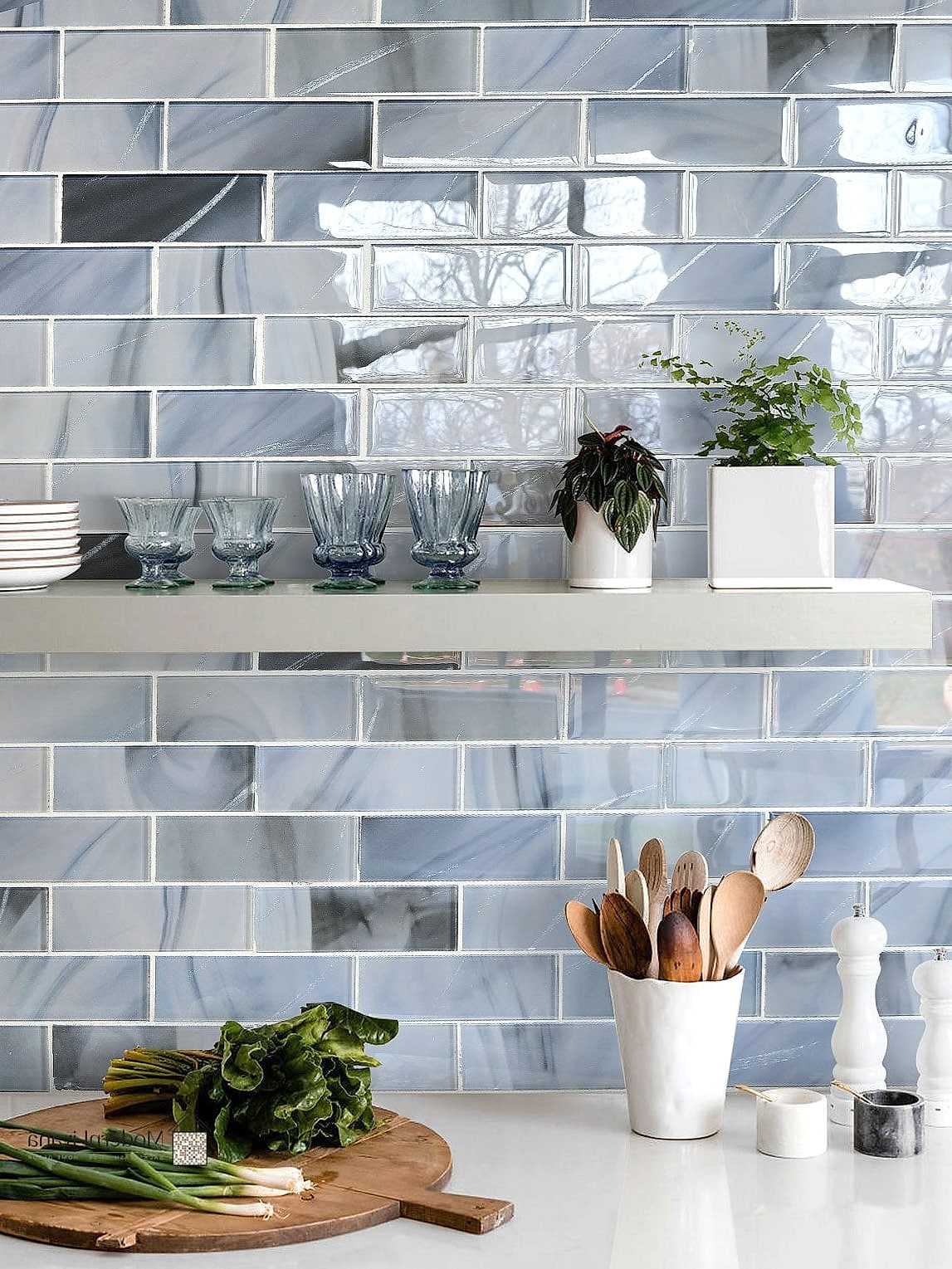 26 Glass Kitchen Ideas to Inspire Your Next Renovation 5 Glass Subway Tile