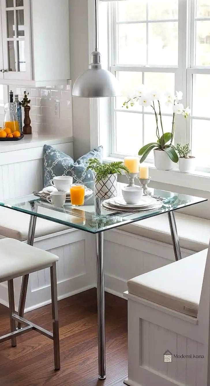 Glass-Top Table for Small Nooks