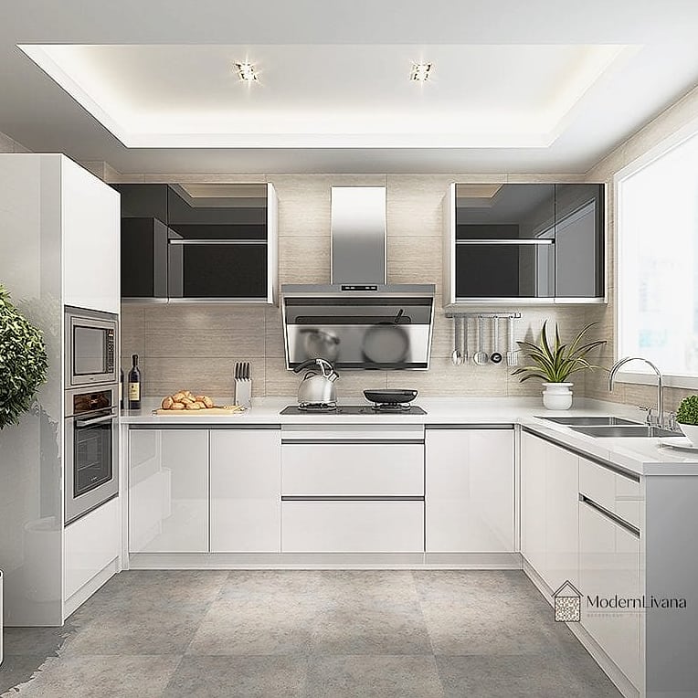 30 White Cabinets Ideas Perfect for Any Budget 5 Glossy White Lacquer Cabinets
