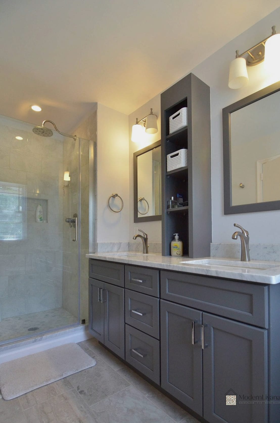 Gray Bathroom Vanity Cabinets