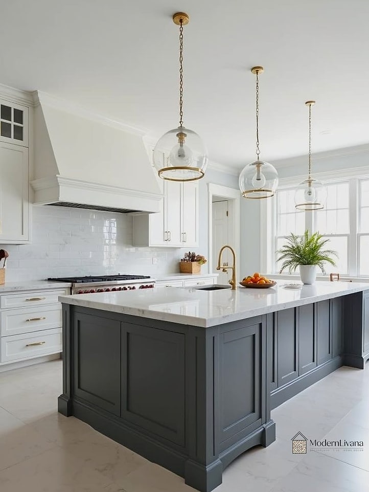 23 Modern Gray Kitchen Ideas That Are Stylish and Practical 5 Gray Kitchen Island as a Statement Piece