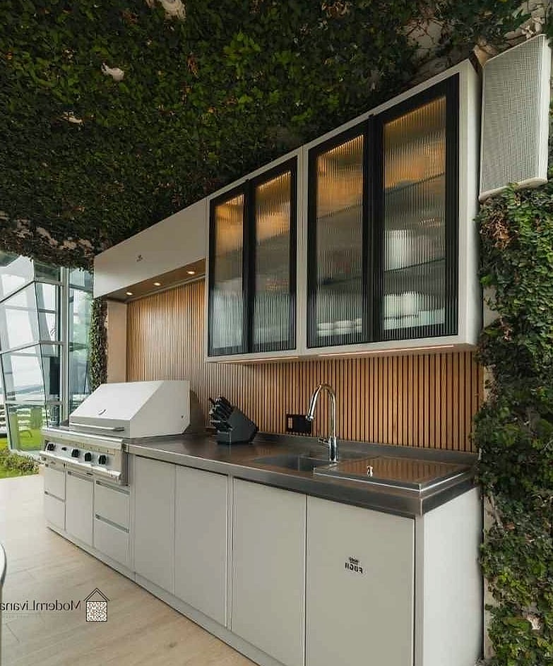26 Kitchen with Stainless Steel Appliances Cool Ideas You Haven't Seen Before 12 Greenery on Open Shelves and Windowsills