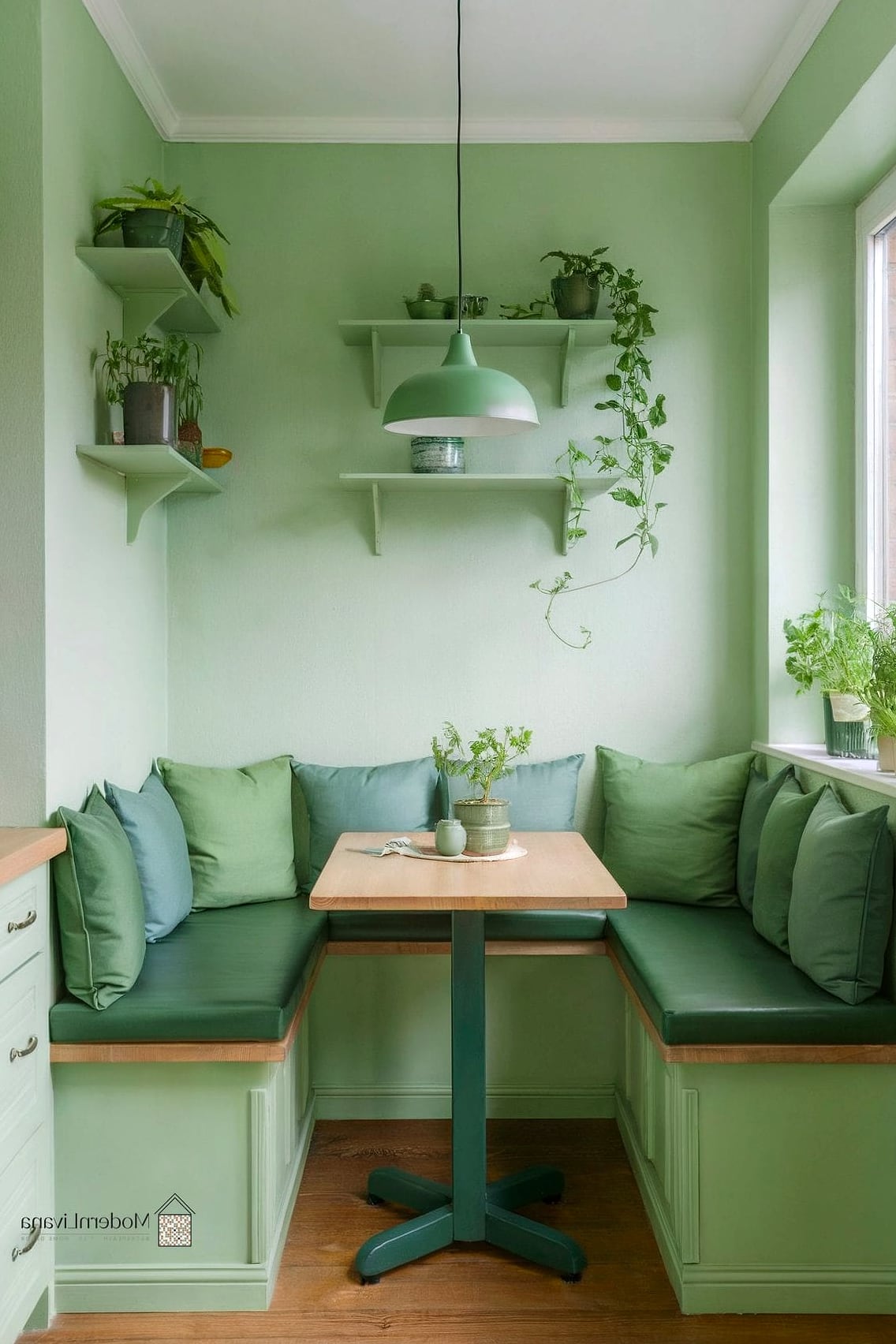 29 Green Tile Ideas That Look Expensive But Aren't 20 Green Tile Kitchen Nook Banquette