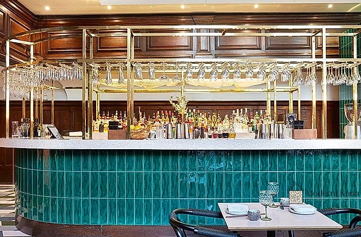 29 Green Tile Ideas That Look Expensive But Aren't 24 Green Tile Bar or Beverage Station Backsplash