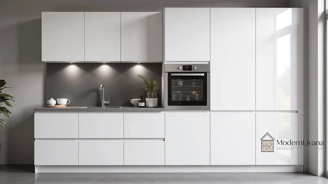 Handleless White Cabinets