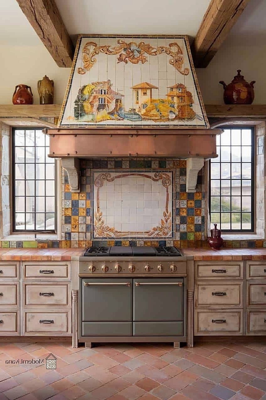 Hand-Painted Ceramic Backsplash Tiles