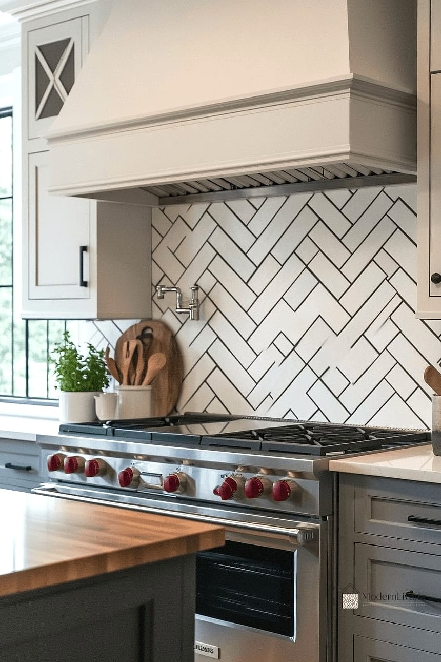 Herringbone Pattern for Visual Interest
