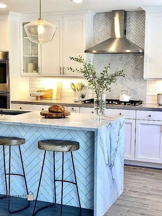 Herringbone Tile Accents
