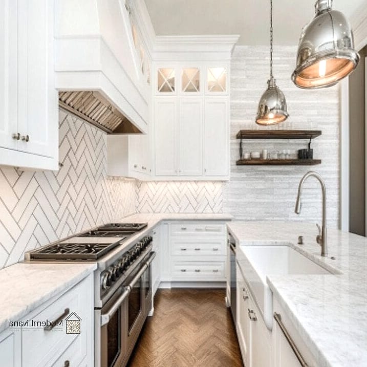 A Herringbone Tile Floor