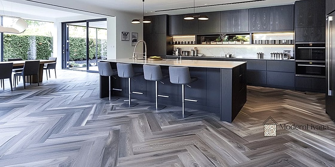 Herringbone Tile Backsplash