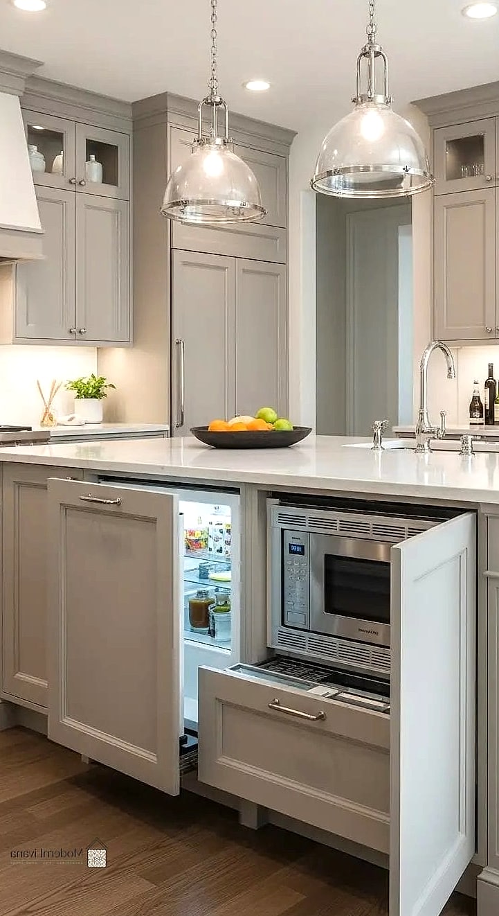 25 Kitchen Layout Ideas Functional Layouts Ideas That Look Expensive But Aren't 13 Hidden Appliance Garage