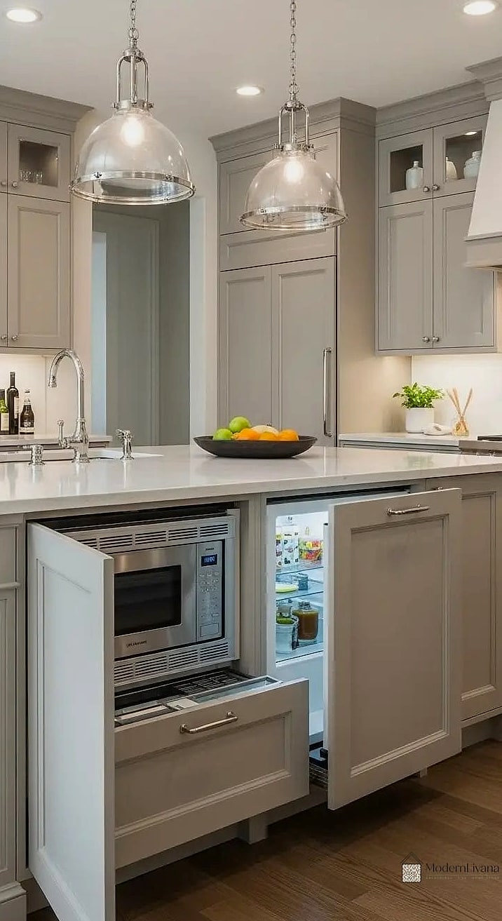 27 Kitchen Island Ideas That Designers Keep Coming Back To 10 Hidden Appliance Garage