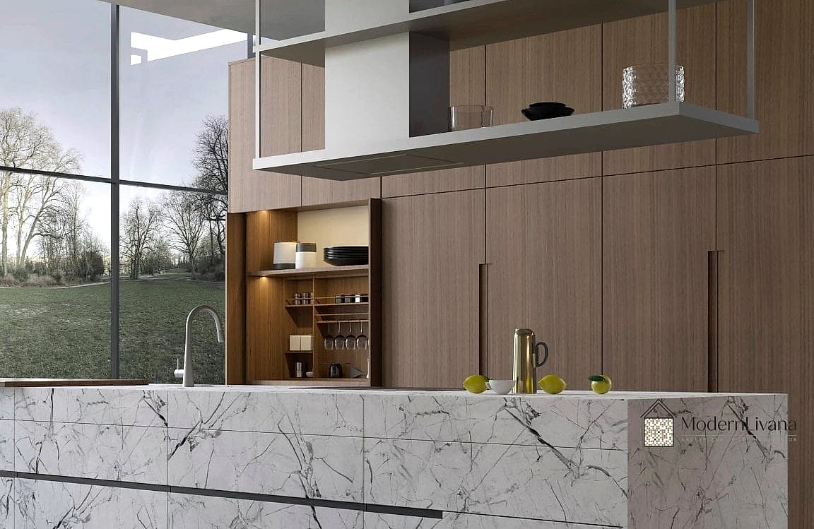 23 White Modern Kitchen Ideas Worth Bookmarking Before You Renovate 16 Hidden Appliance Panels