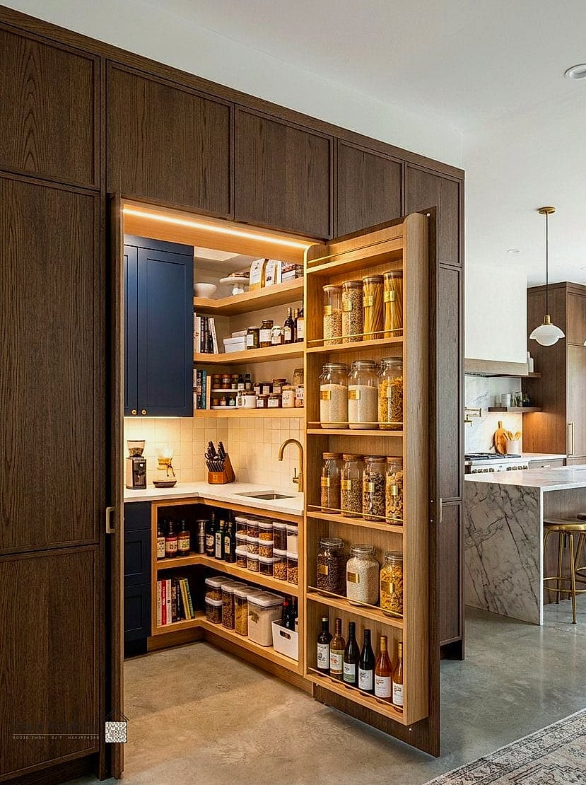 22 Luxury Modern Kitchen Ideas That Prove This Trend Is Here to Stay 9 Hidden Butler's Pantries
