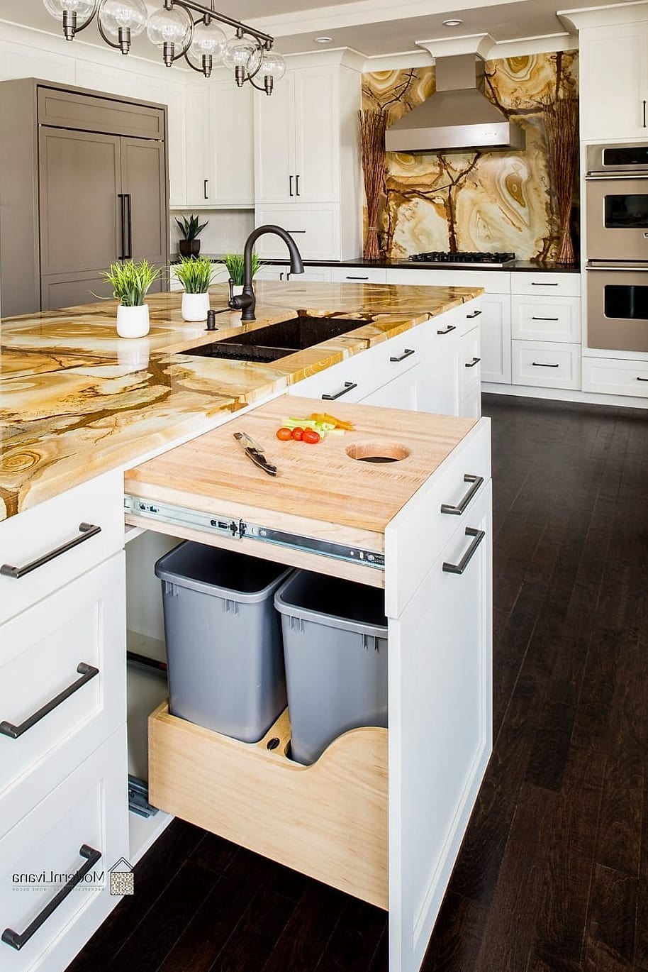 Hidden Trash and Recycling Pull-Outs